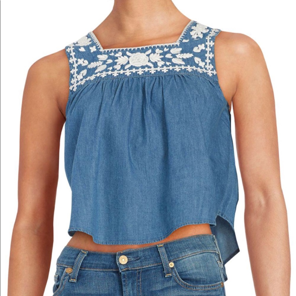 Lovers and Friends Denim Tank Top